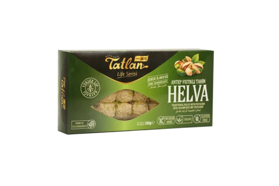 Tatlan - Life Serisi Şeker İlavesiz Antep Fıstıklı Tahin Helvası (300g)