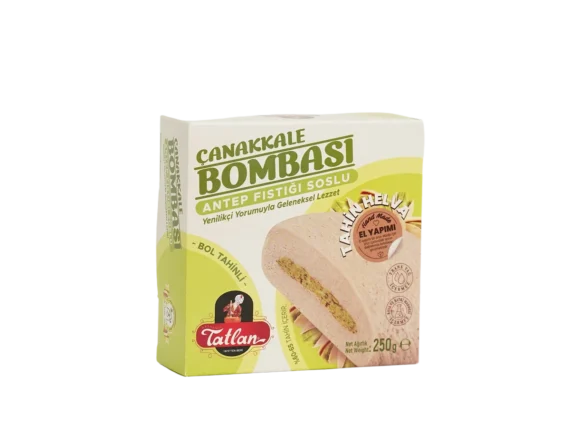 Tatlan - Çanakkale Bombası Antep Fıstığı Soslu Tahin Helva (250g)