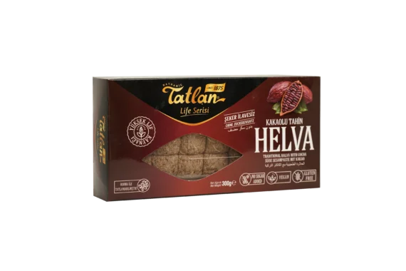 Tatlan - Life Serisi Şeker İlavesiz Kakaolu Tahin Helvası (300g)