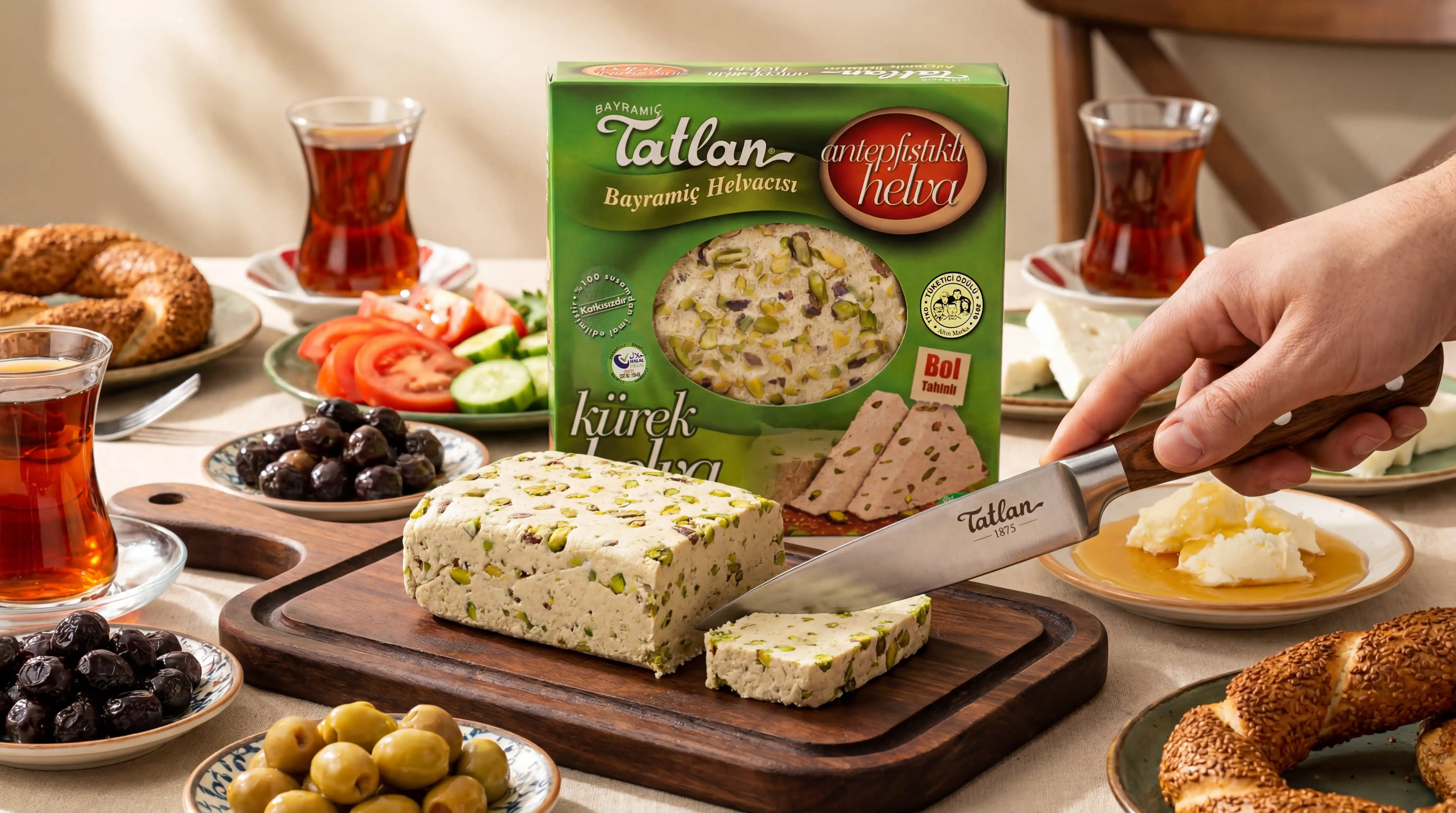 Tatlan - Antep Fıstıklı Kürek Helva (400g) - Görsel 2